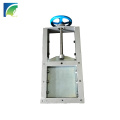 Cast Steel Wheel Manual control Square Flanged Slide plate Gate Valve For Dust Collector